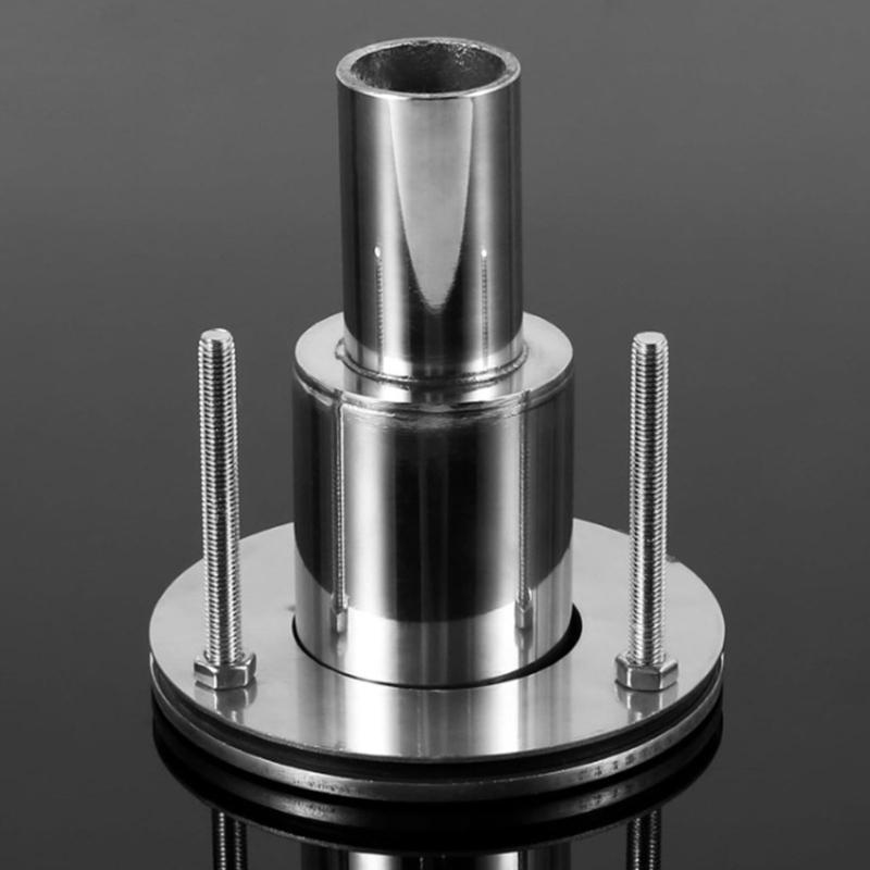 Stainless Steel Exhaust Pipe Thru Wall Tube Socket Hardware Kit 24mm Straight Tube Suitable for Boats Hull Applications