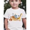 Summer Boys' Fashion Short-Sleeve T-Shirt, Animal Collection Cartoon Pattern Print Outdoor Casual Top