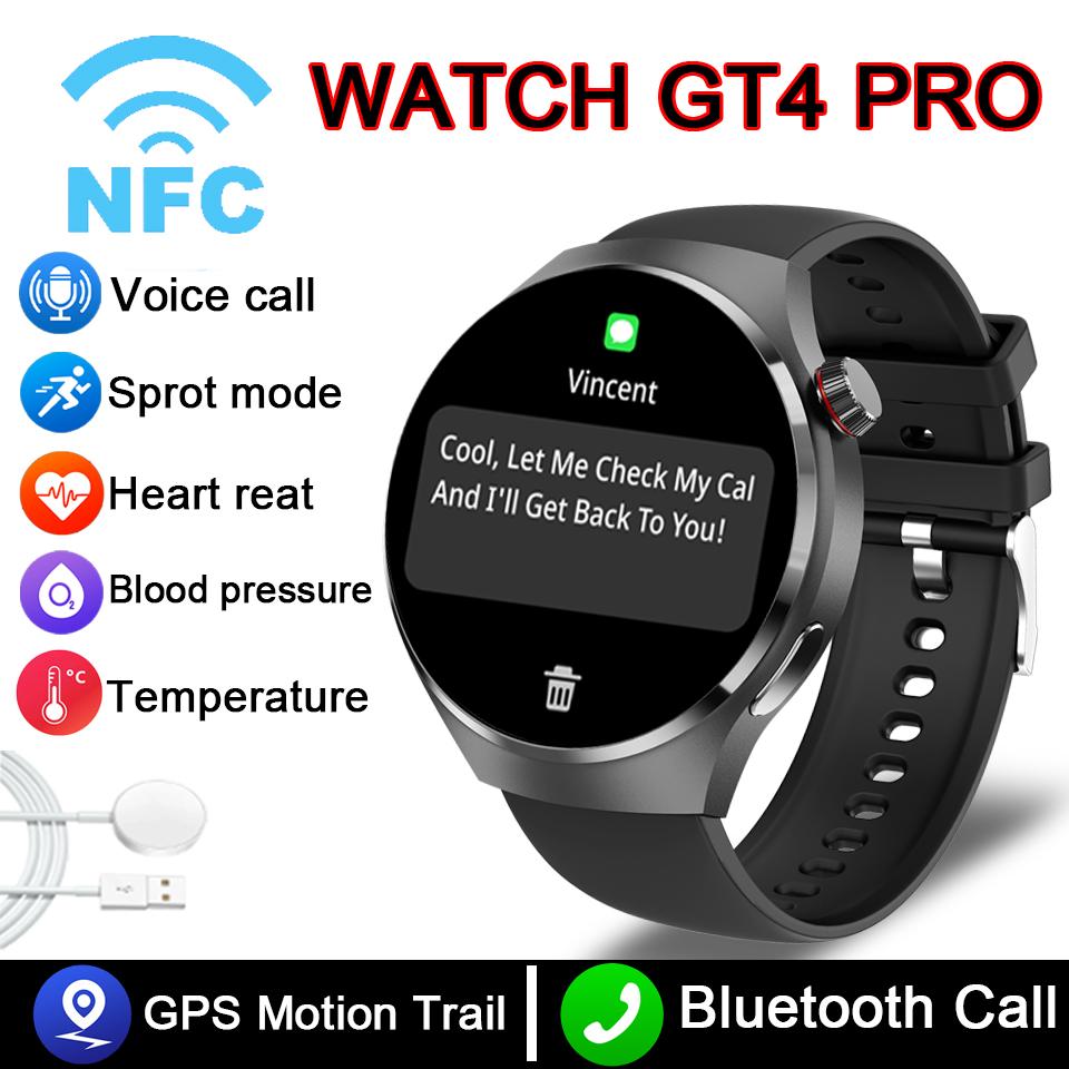 100% Original Packing For Men Smart Watch 4 AMOLED HD Screen Bluetooth Call Heart Rate Professional Waterproof SmartWatch 2025