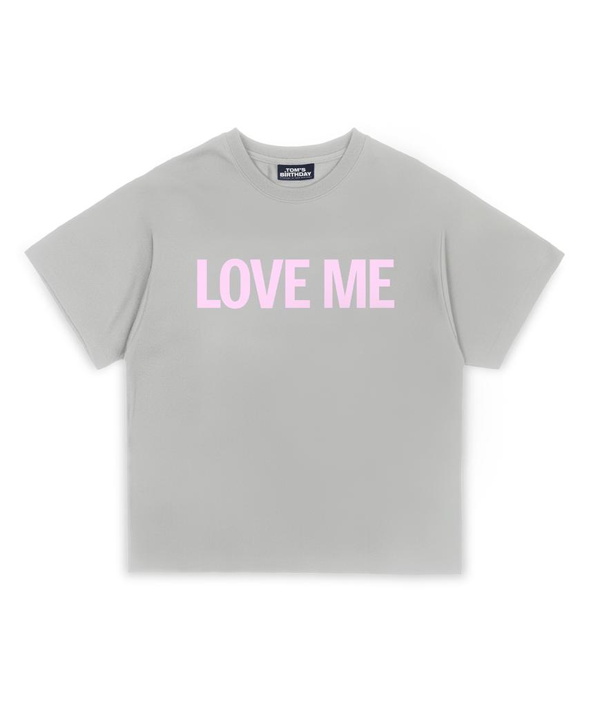 Tomseubeolseudei Love Me Half T-Shirt Gray Pink