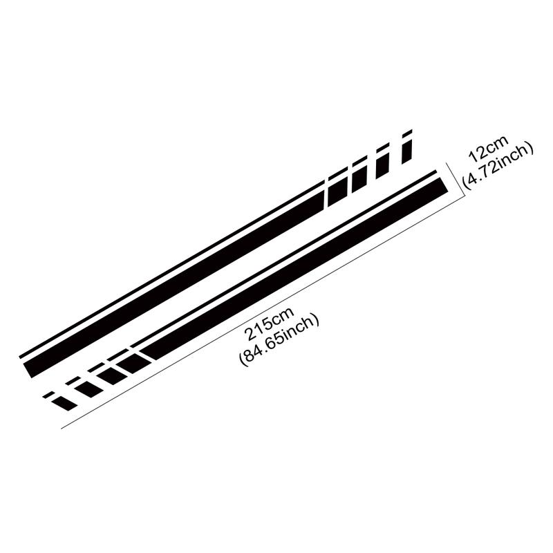 2 Stück Auto Tür Seitenleisten Aufkleber Racing Streifen Style Vinyl Decals Auto Dekor Zubehör für Volkswagen VW Caddy MK2 MK3 MK4