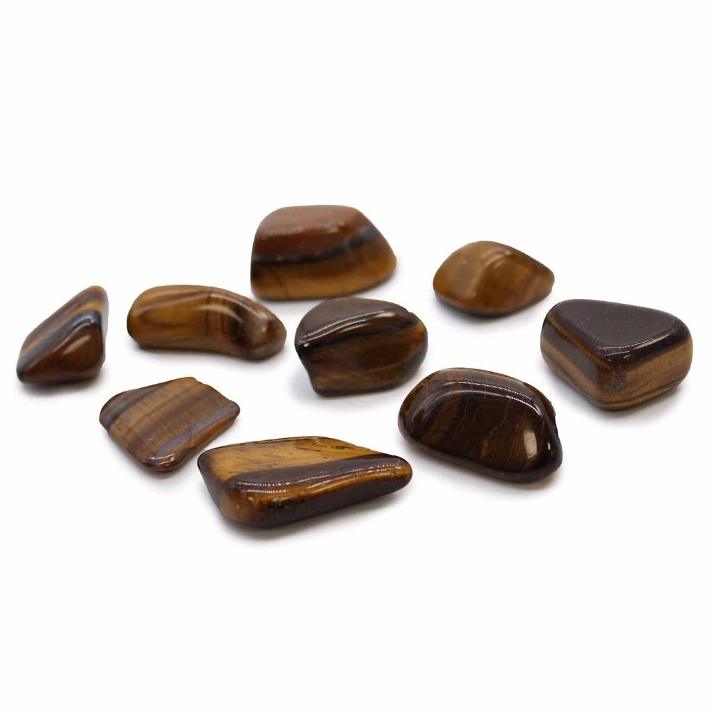 Tiger Eye Tumbled Stones Gold 24 Pieces