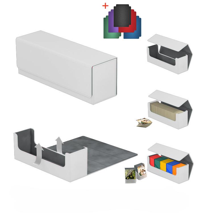 Card Deck Case for 400+ Trading Cards with 5pcs Divider PU Magnetic Storage Box Holder Sleeve Card for Game YuGiOh MTG Star Card