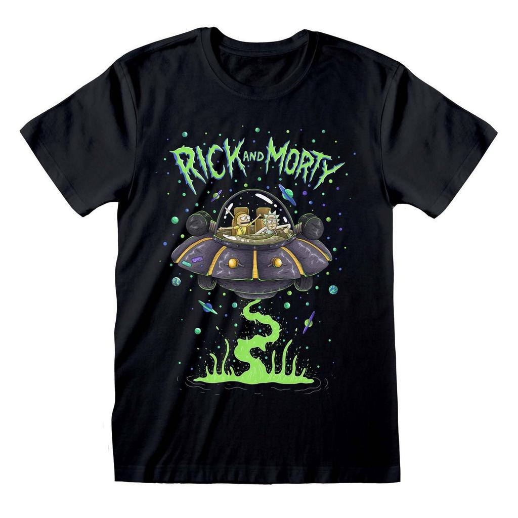 Rick And Morty Unisex tričko vesmírné lodi pro dospělé