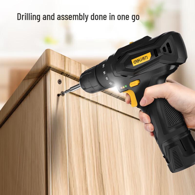 Deli 38-Piece Cordless Drill & Screwdriver Kit