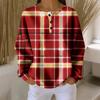 Women's Casual Shirts Long Sleeve Tops Button Up V Neck Loose Knit Fall Favorites For Women