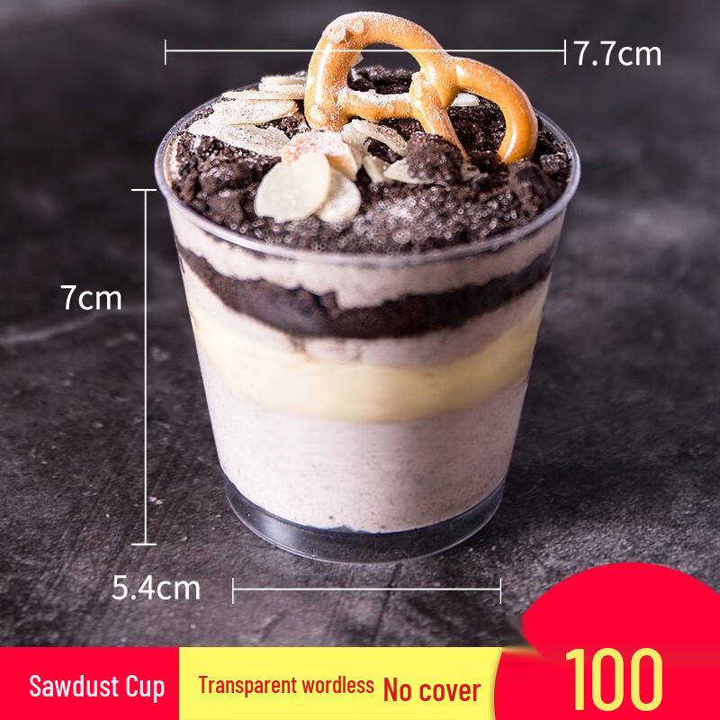 Disposable Dessert Cups with Lids, 200ML