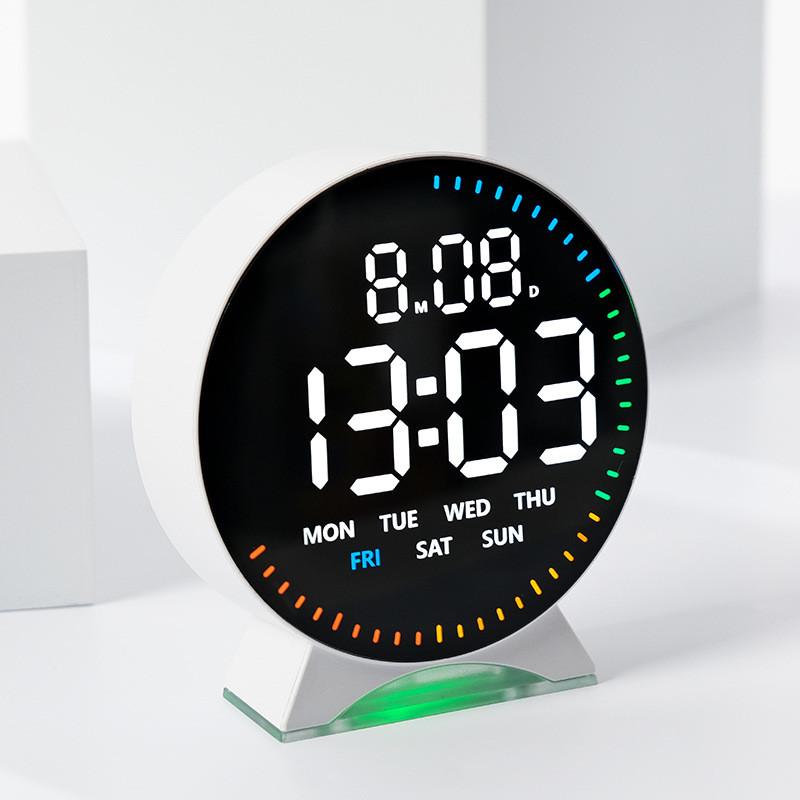 Modern Minimalist Led Alarm Clock With Night Light And Calendar For Bedroom Decor