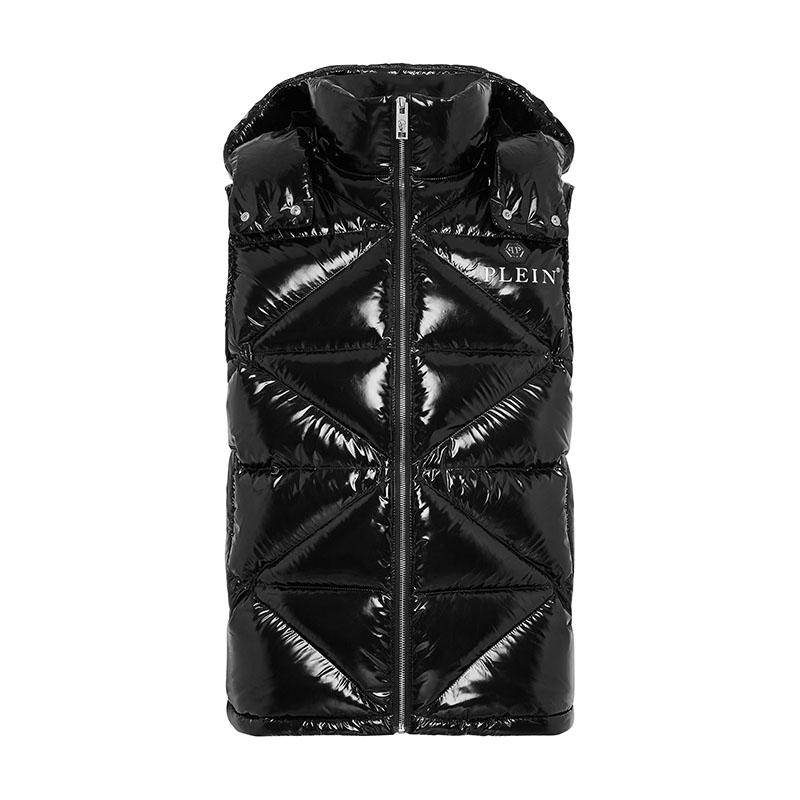 Philipp Plein Hexagon logo-plaque padded gilet