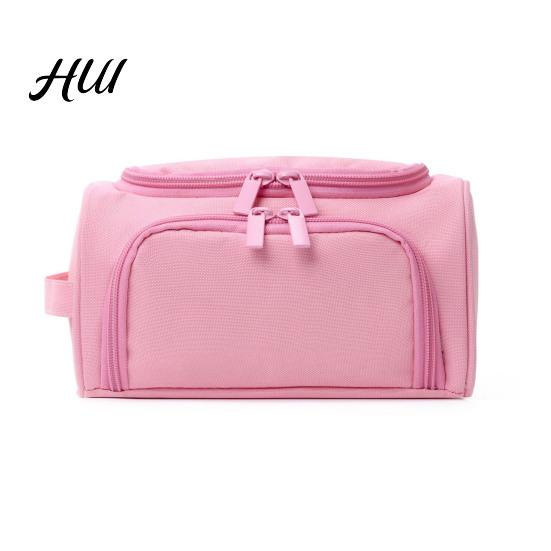 Multiple Zones Pencil Case Cute Large Capacity Stationery Organizer Multifunctional Children Learning Item Zipper Bag for School Supplies Home Office розовый