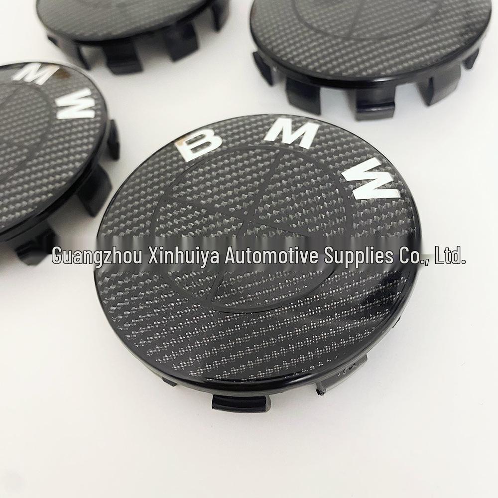 Helsvart kolfiber Mönster Emblemsats för BMW: Passar 3-serie, 5-serie, X5, X6 - Fram, Bak, Motorhuv och Fälgcentrumkåpor