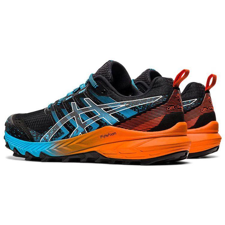 Asics Scarpe da Ginnastica da Uomo Gel Trabuco 9 Nero Blu Arancio Bianco 1011B030-002