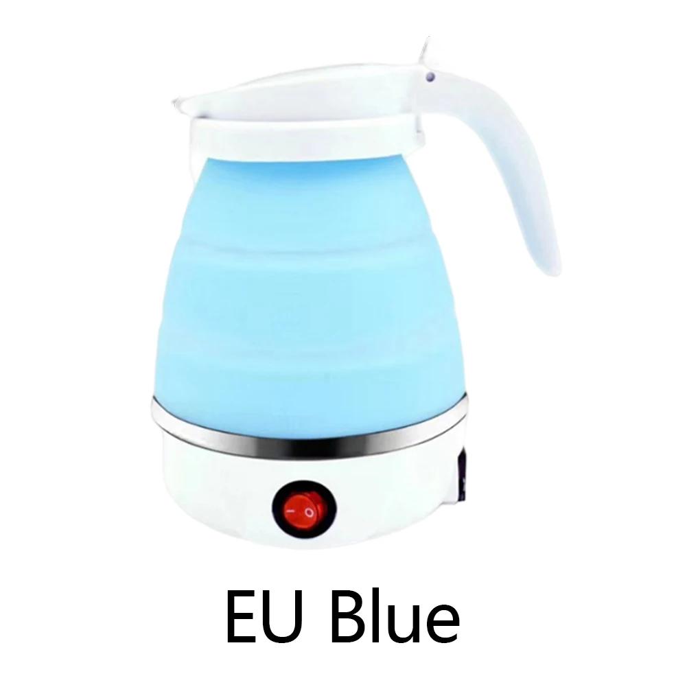 Portable Folding Electric Kettle Silicone 600W Collapsible Water Kettle US/EU/UK/AU Easy To Use for Camping Hiking Picnic