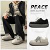 Bread shoes ugly cute casual thick sole heightening round head spring and summer thick low top tide lace-up sports board shoes