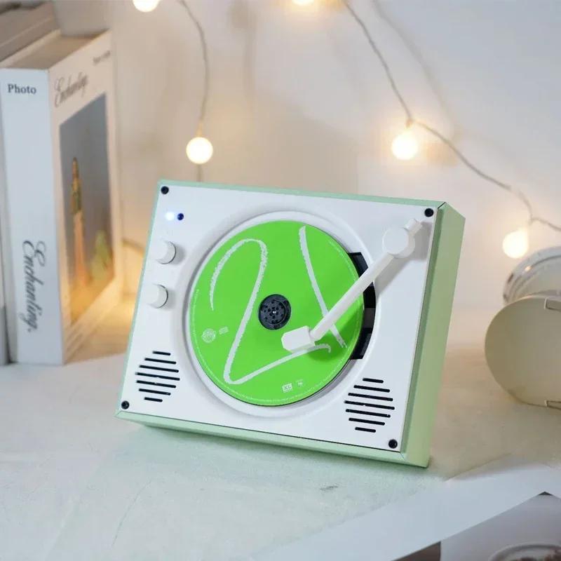

Wall Mounted Bluetooth Speaker Classic Retro Lossless CD Player with Remote Control Wilress Music Player Support U Disk Play New зелений