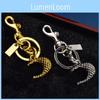 Metal Snake Pattern Keychain With Letters For Fashionable Bag Accessories