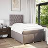 Vidaxl Letto Continentale Con Materasso, Taupe, Tessuto, 120X200 Cm