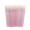 50-Pack Disposable Lip Brushes - Portable Solid Lipstick, Lip Gloss, and Makeup Cleaning Swabs