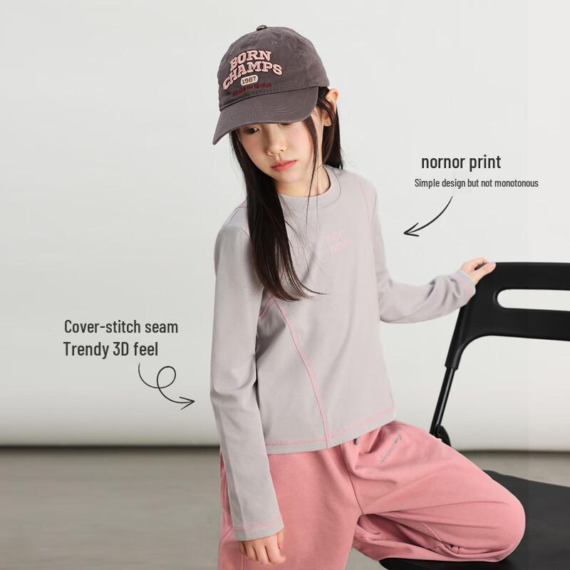 LUSON Girls  Long-Sleeve Casual Sports T-Shirt 140