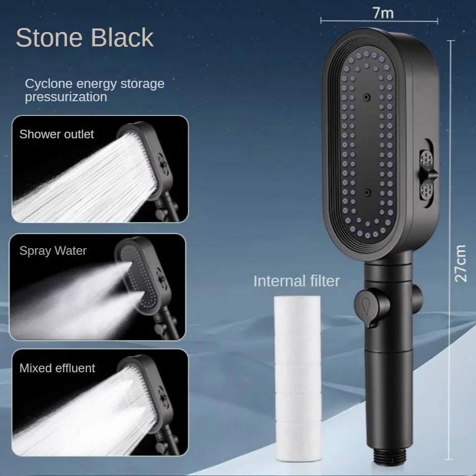 High Pressure Shower Head 3-mode Adjustable Shower Filtered Water-saving Hand Shower Shower Mixer Bathroom Accessories