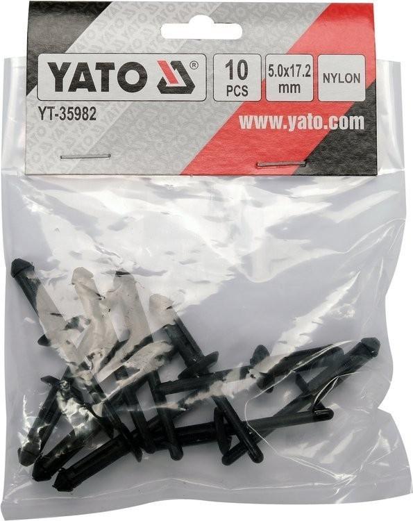 PLASTIC RIVETS 5.0x17.2MM 10PCS YT-35982 YATO