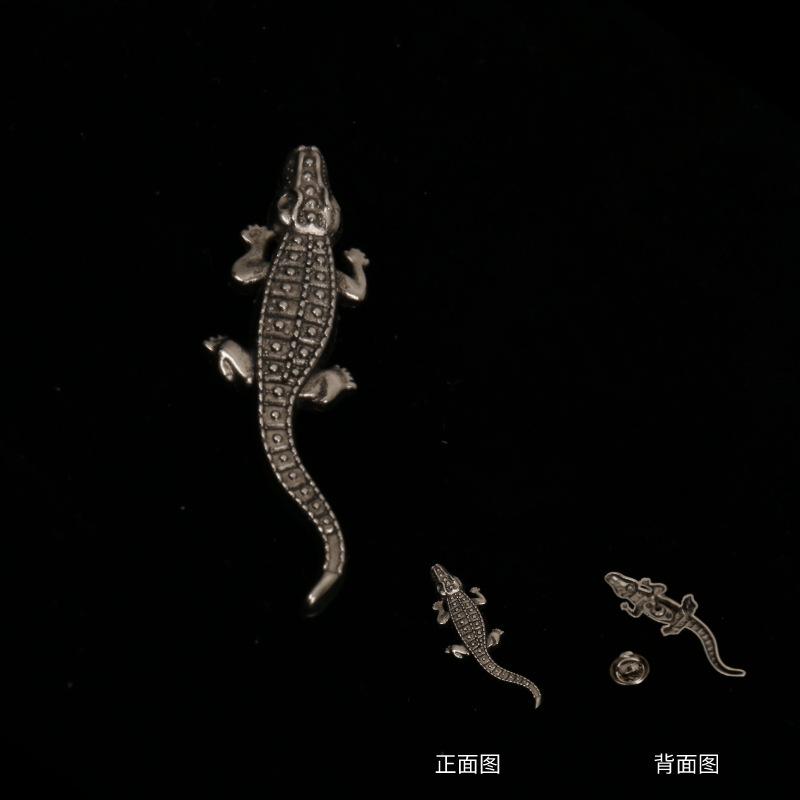 Metal Crocodile Brooch Retro Gold Series Suit Shirt Jacket Coat Collar Pin Fashion Advanced Sense Clothing Accessories Pin Gifts