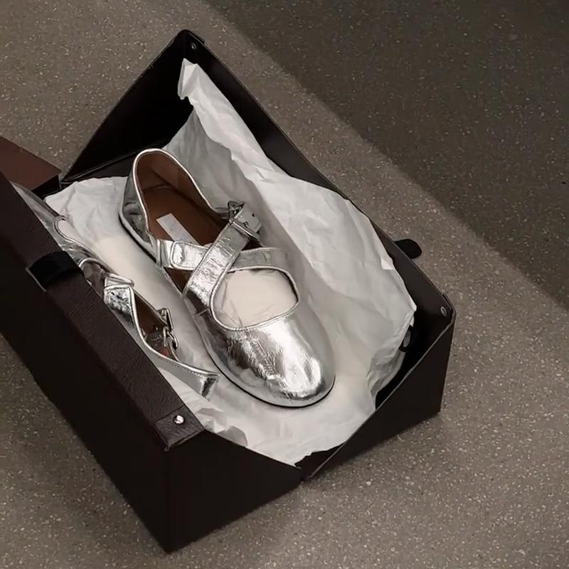 Spring Cross Strap Women Ballet Flats Elegant Round Toe Shoes Ladies Comfort Street Style Soft Sole Ballerinas Shoes