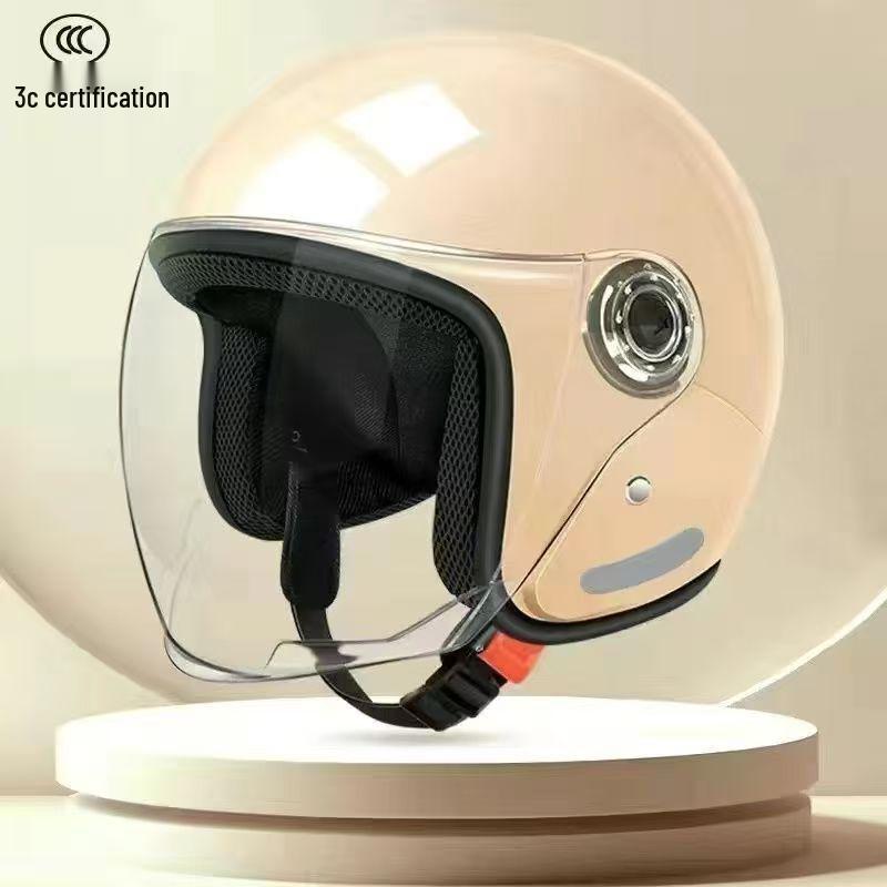 3C Certified Unisex Electric Vehicle Helmet for Autumn/Winter Warmth and Protection