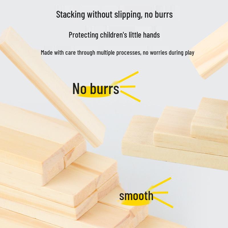 100-Piece Archimedes Blocks Set for Creative Building - Natural Wood Toy for 3+ Years
