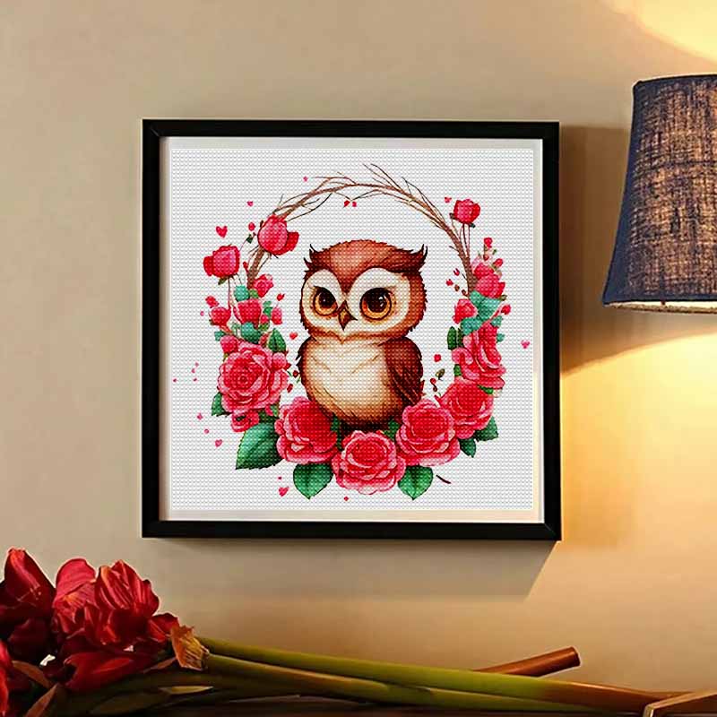 New Arrival 5D DIY Full Circle Diamond Painting "Painted Owl" Embroidery Cross Stitch Home Decor Gift