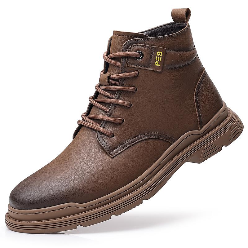 

2024 дышащая мужская спортивная обувь с сеткой, противоскользящая удобная мужская повседневная обувь на толстой подошве, баскетбольная обувь 44 коричневый