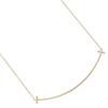 TIFFANY&Co. T Smile Large Necklace K18 Pink Gold 3.75g Women Used