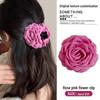 Rose Flower Hair Clip - Elegant Duckbill Claw for Women's Updo