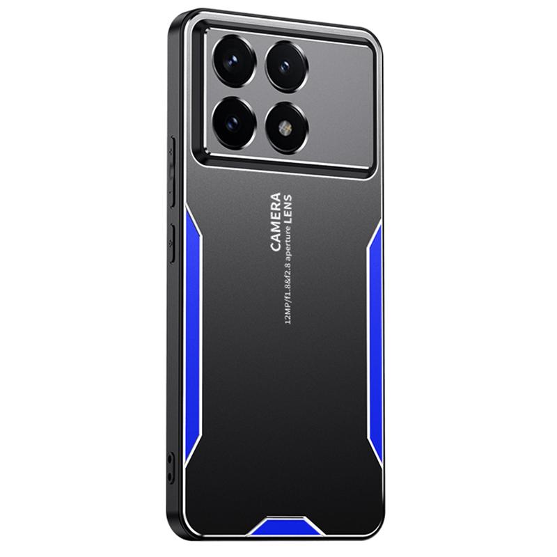 

Для Xiaomi Redmi K70E 5G/Poco X6 Pro 5G Гибридный чехол для телефона Алюминиевый сплав+ТПУ+ПК Защитная крышка Blue