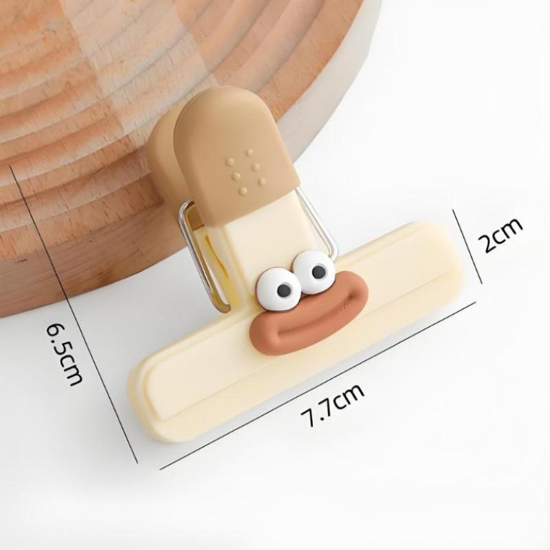 

Креативный зажим для герметичного пакета для лица, зажим для еды, кухонные принадлежности, декоративный маленький зажим для холодильника, пластиковый пищевой пакет для хранения S