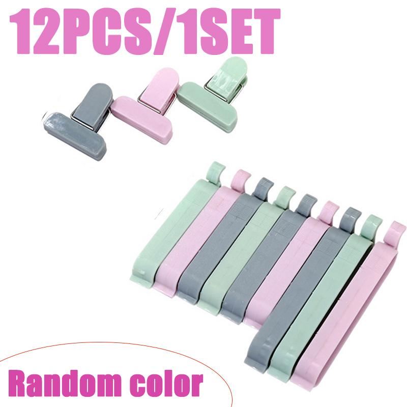 

12PC/Set Random Plastic Snack Sealing Clip Kitchen Storage Food Seasoning Seal Sealing Bag Color Practical Clip Sealing Tools