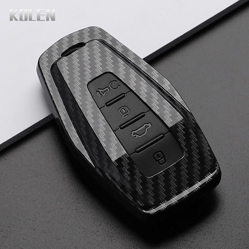 ABS Carbonfaser-Stil Auto Schlüsselhülle Abdeckung für Geely Coolray Atlas Boyue Nl3 Emgrand X6 X7 Ex7 Gt Gc9 Borui Schlüsselanhänger Tasche Zubehör