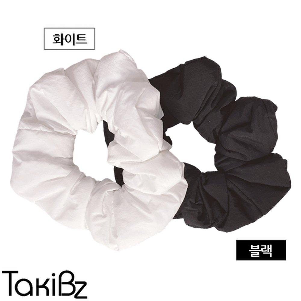 

Простая трехслойная резинка для волос с подкладкой black