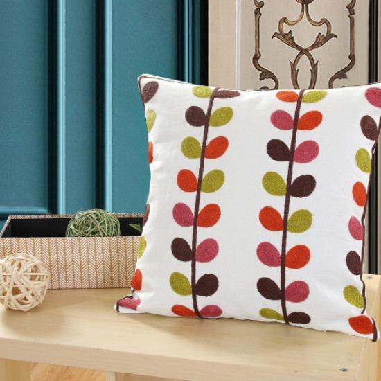 Cotton Embroidery Sofa Cushion Cover Cartoon Pillow Bed Bedside Pillow