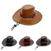 Klassischer Cowboyhut aus PU-Leder mit Sonnenschutz für Outdoor-Abenteuer für Männer