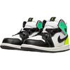 Zapatillas de Bebé Air Jordan 1 Mid TD Pastel Blanco Verde Voltio Brillo 640735-175