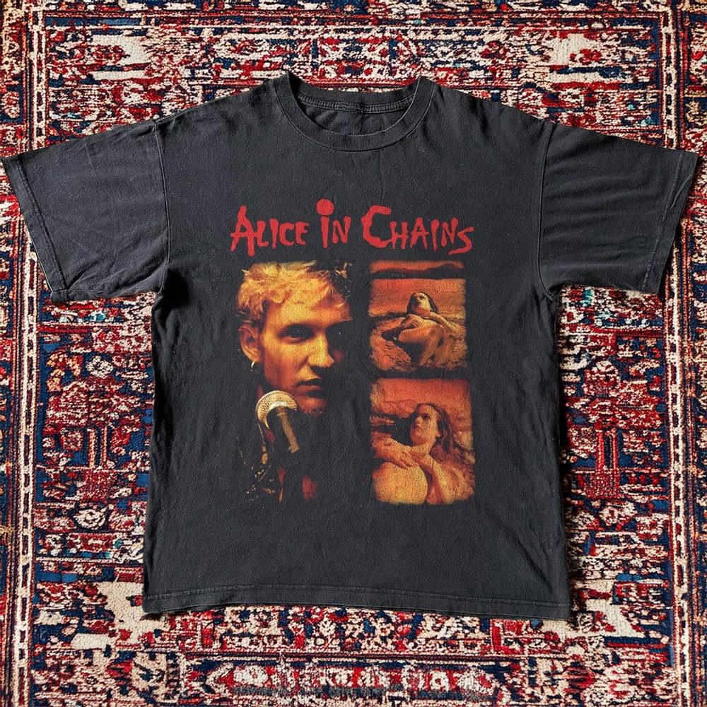 ALICE IN CHAINS Layne Staley Album Black Cotton Tshirt Unisex T-Shirt XXXXL