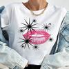 New Fashion Women T Shirt Leopard Lip Print T-Shirt T-Shirt Short Sleeve Tops Female Ladies Summer Tee Shirts Streetwear