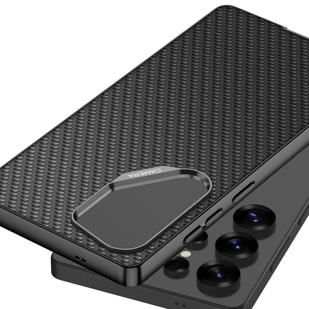 Suitable for Samsung S25Ultra Mobile Phone Case Carbon Fiber Leather Mobile Phone Case S25u Matte Advanced Sense Protection Case