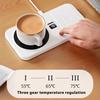 Coffee Cup Warmer with Wireless Charger 3 Adjustable Temperatures Setting Auto Shut Off Drink Coaster Smart Cup Warmer for IPhone Earphone Watch