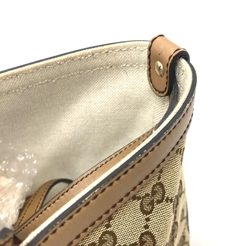 Gucci 247209 GGCanvas Tote Bag with Pouch GGCanvas Beige X Brand/GoldHardware