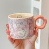 High-Value Ceramic Cup Household Cute Couple Coffee Cup Souvenir Tulip Water Cup