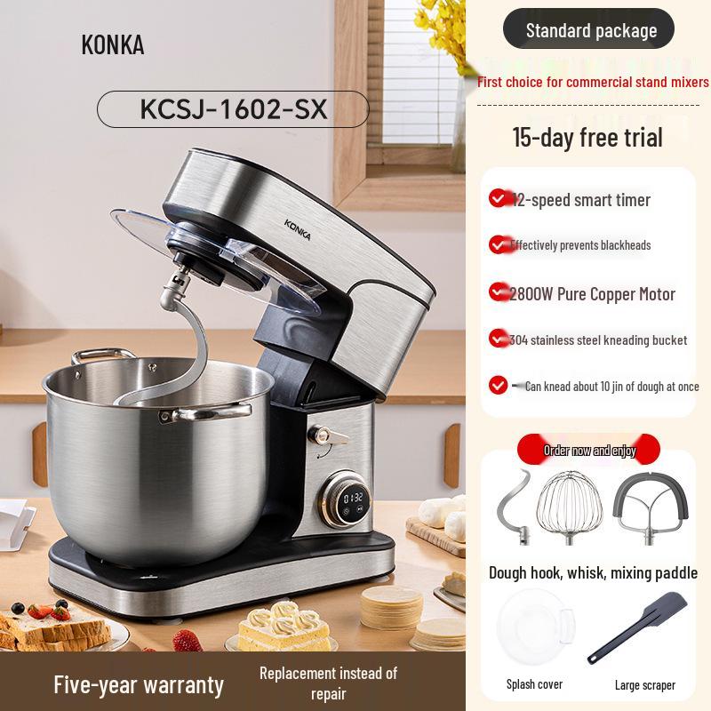 Oakes 16L Multifunctional Stand Mixer: Commercial Dough & Cream Whipping Blender for Custom Cake Toppings.