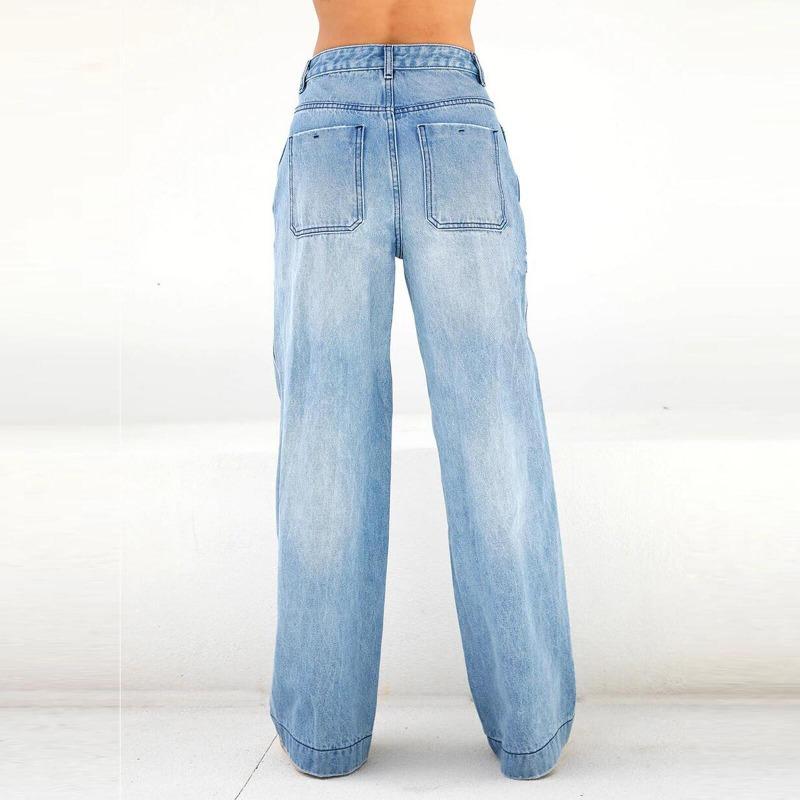 Spring, Summer and Autumn Women's Jeans Floor-length Jeans