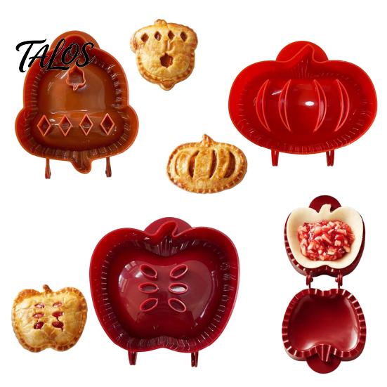 Pressa per impasto per dolci 2 Pezzi Set di stampi per hand pie autunnali, Tema autunnale Zucca Mela e Utensili da cucina Ghianda Mini torte alla frutta, Strumenti per il Ringraziamento,